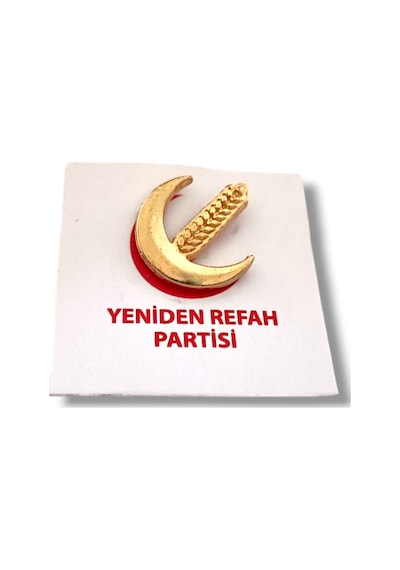 Yörük Tasarım Yeniden Refah Partisi Gold Yaka Rozeti