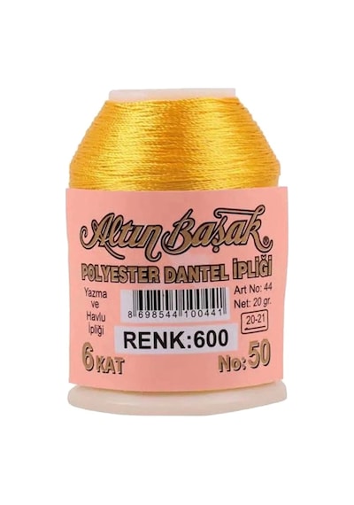 Hubrendy Tedarik Altınbaşak Oya Ve Dantel İpi 20 Gr - Royaleks - No: 600