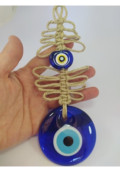 Merdiven Nazar Boncuğu 7cm El Yapımı Cam Duvar Dekoru Hediyelik E