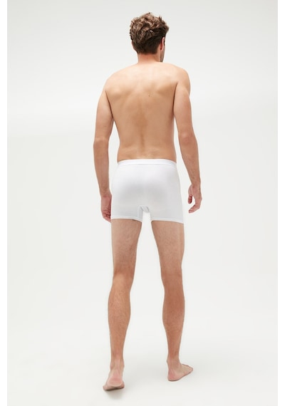 Weweus Beyaz Erkek Süper İnce Doğal Bambu Lüks Boxer 1012 Beyaz