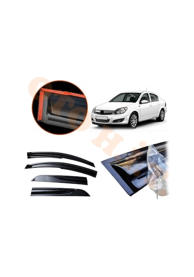 Opel Astra H Sedan Cam Rüzgarlığı Parlak Siyah Tam Uyumlu