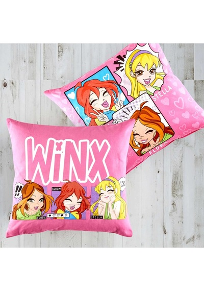 Lisanslı Pamuk Winx Cute Kırlent Çok Renkli Tekli 50 x 22