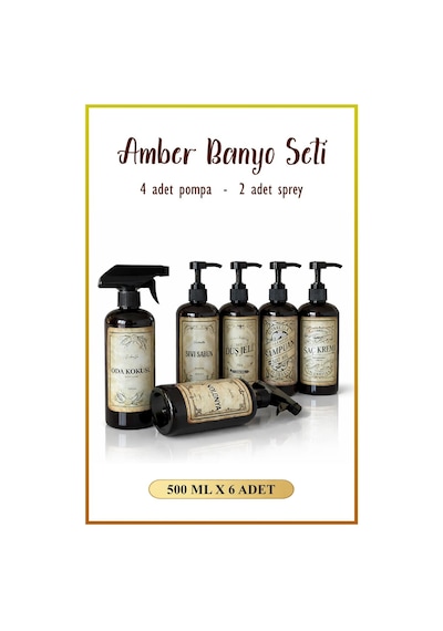 Amber Banyo Seti 6'lı Şişe, 500 Ml