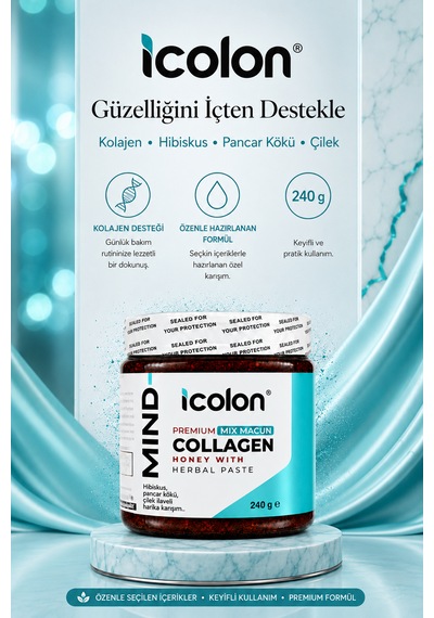 Mind Premium Mix Collagen Hibiskus Pancar Kökü Ve Çilek İçeren Kolajenli Bitkisel Macun 240 Gr