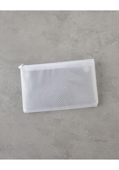 Ruby Polyester Organizer Beyaz Açık Ahşap