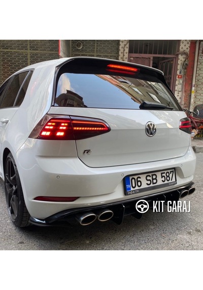 Kit Garaj Volkswagen Golf Mk7 2012-2019 Parlak Siyah Flap Plastik Boyalı