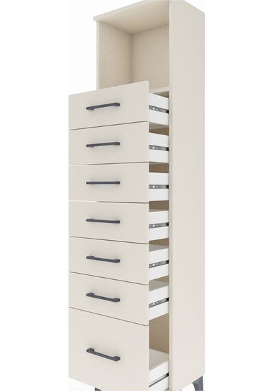 Arges Dolap Tek Raflı 7 Çekmeceli 44x30x182 Aytaşı-aytaşı Aytaşı