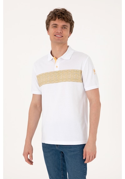 U.S. Polo Assn. Erkek Regular Fit Polo Yaka Beyaz Tişört 50306812-VR049