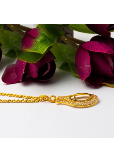 Lale Çeyrek Altın Çerçeveli Kolye KLCAS14K9583