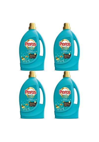 Peros Sıvı Deterjan Narinler Turkuaz 4 x 3 L