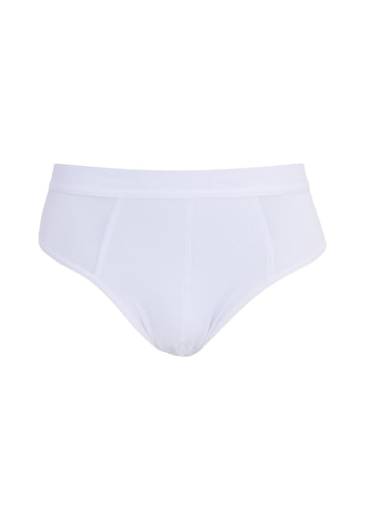 Tudors Erkek 6'lı Paket Likralı Pamuklu Beyaz Slip Külot-41737 Beyaz