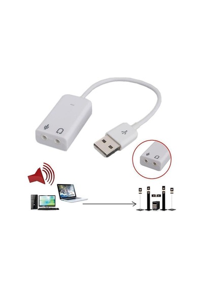 Harici Kablolu 7.1 Usb Ses Kartı 3.5mm Mikrofon Çevirici Dönüştür