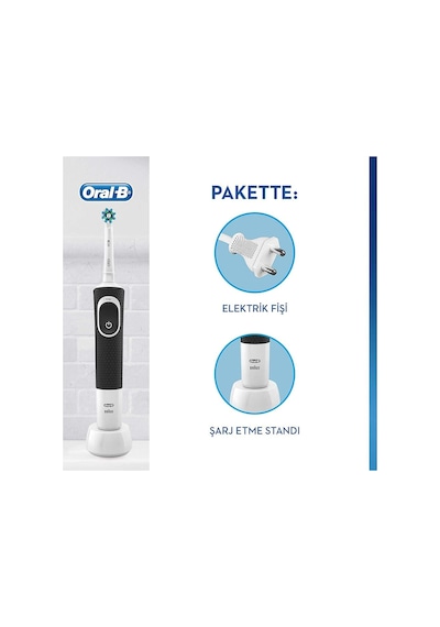 Oral-B Vitality D100 Cross Action Şarjlı Diş Fırçası Siyah