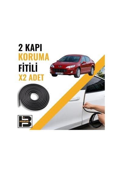 Peugeot 407 Kapı Koruma Fitili-iki Kapı-siyah-bm1239