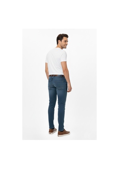 Erkek Comfort Fit Jeans Pantolon 1601 Bgl-st04969 Mavi - Yeşil