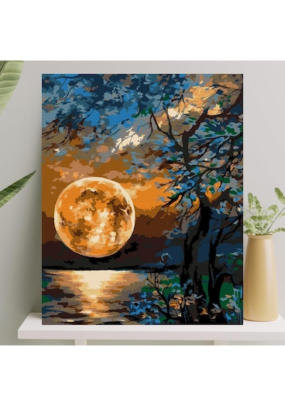 Sayılarla Boyama Tuval Seti Fırça Boya Dahil Çıtalı 40x50 Cm - Yakamoz