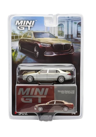 Mini Gt 1/64 Mercedes-maybach S 680 Gold / Dark Red Metallic 962 Chase