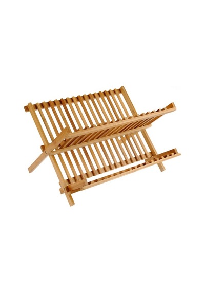 Fame Kitchen Bambu Katlanabilir Tabaklık - Bulaşıklık-Küçük Boy Bambu