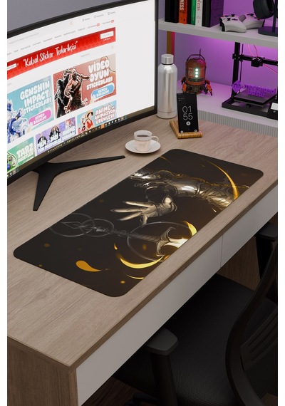 Demon's Souls Kaymaz Dikişli Kauçuk Oyuncu Mousepad V3 - 70x30 Xl Gaming Mouse Pad Fare Altlığı