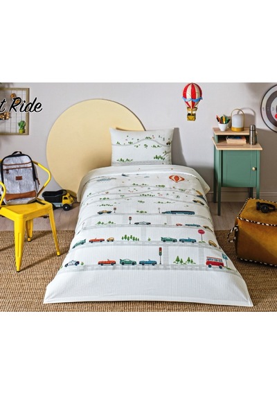 Özdilek Rf-night Ride Mavi-lastikli Çarşaflı Tek Kiş. Pike Takımı
