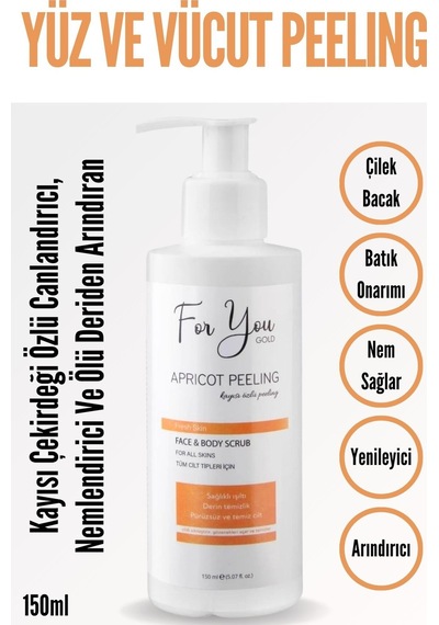 Kayısı Çekirdeği Özlü Ölü Deriden Arındıran Yenileyici Peeling Epilasyon Sonrası Vücut Peelingi Bat