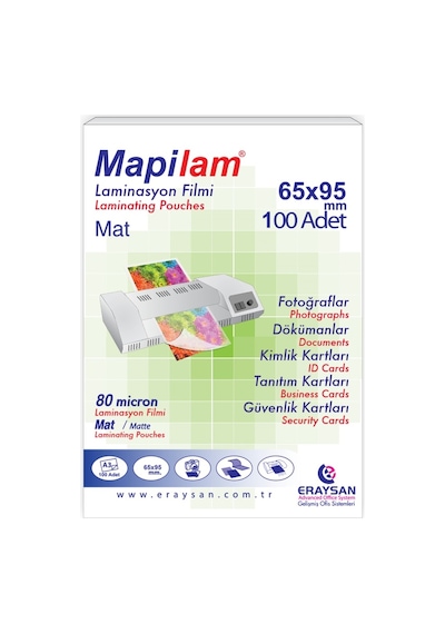 Mapilam-80mic.65 x 95 CM Mat Polyester 100