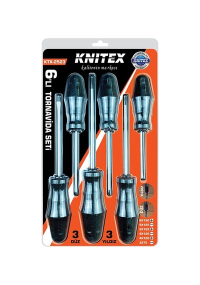 6pcs Tornavida Seti 6x150 Yıldız - 5x125 Düz-yıldız - 4x120 Düz-yıldız - 3x75 Düz Bx40