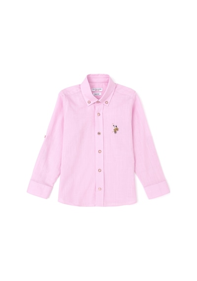 U.s. Polo Assn. Erkek Çocuk Pembe Gömlek Basic 50283994-vr041 Pembe