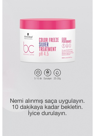 Schwarzkopf Bc Clean Renk Koruyucu Gümüş Kür 500 ML