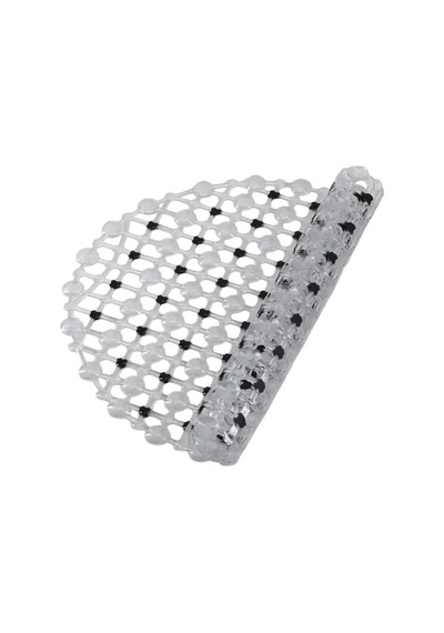 Vantuzlu Kaymaz Banyo Paspası - 63x35 Cm Açık Gri