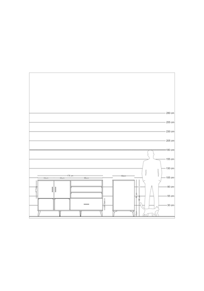 Kronos Konsol 7 Raflı Tek Çekmeceli 2 Kapaklı 176x59x99 Çam-antra Çam-antrasit Kronos Konsol 7 Raflı Tek Çekmeceli 2 Kapaklı 176x59x99 Çam-antra Çam-antrasit