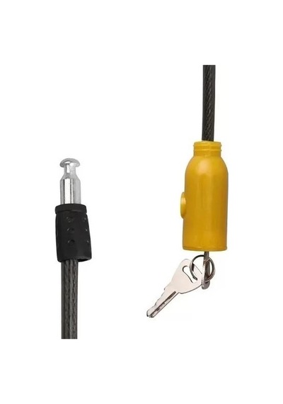Zhltools İnce Bisiklet Kilidi Anahtarlı 6mm 65cm Kırmızı