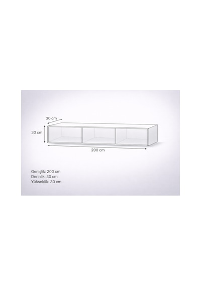 Mdf Vetro Plus Tv Ünitesi 200 Cm - Kum Beji Bej Mdf Vetro Plus Tv Ünitesi 200 Cm - Kum Beji Bej