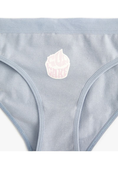Koton Brief Külot Cupcake Baskılı Pamuklu Mavi 4slk30011mk 4SLK30011MK651 Mavi