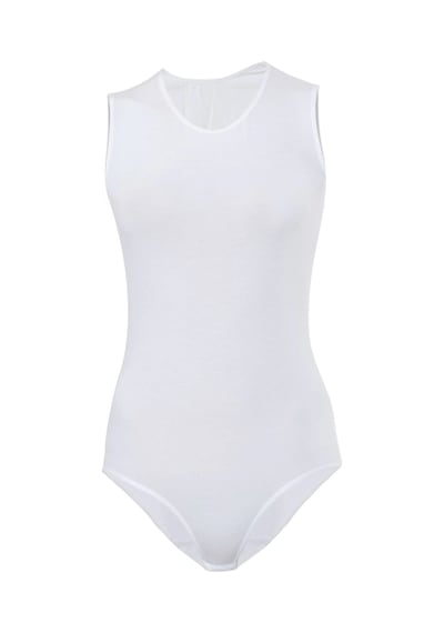 Mtm My The Mall Likralı Bayan 0 Yaka 0 Kol Body 4759 Beyaz