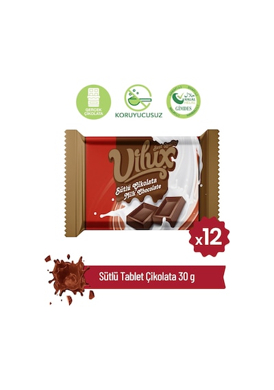 Milat Sütlü Tablet Çikolata 12 30 G