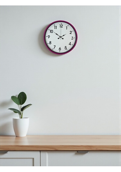 Zentime 36 Cm Pembe Dekoratif Duvar Saati çok Renkli