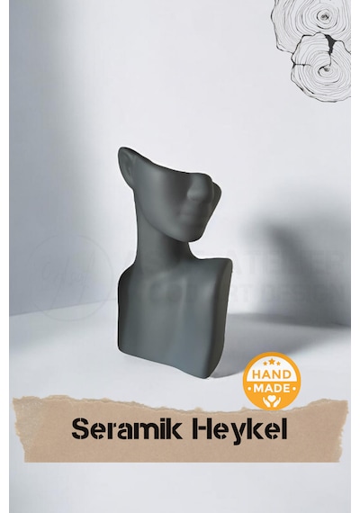 Asaf Atelier El Yapımı Seramik Büst