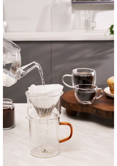 Karaca Draco Borosilikat Cam Kahve Demleme Ekipmanı 450 Ml Orange