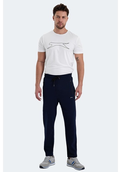 Slazenger Ones In Erkek Fermuar Cepli Koyu Gri Eşofman Altı Çok Renkli