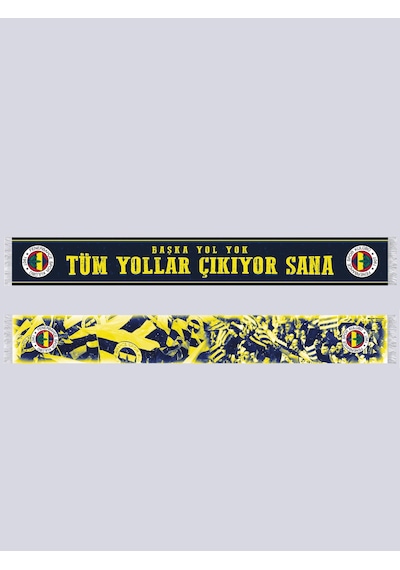 Fenerbahçe Unısex Tüm Yollar Çıkıyor Sana Şal Lacıvert-sarı