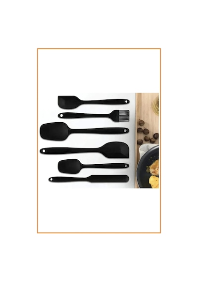 6 Adet Isıya Dayanıklı Yanmaz Yapışmaz Silikon Spatula Seti 6'l