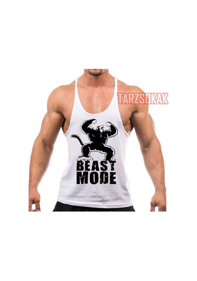 Tarzsokak Gym Tank Top Fitness Sporcu Atleti Gym51 Beyaz