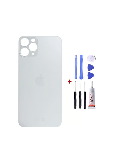 Apple Uyumlu iPhone 12 Pro Beyaz Arka Cam Kapak Arka Pil Kapağı