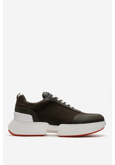 Marcomen Erkek Yüksek Taban Bağcıklı Deri Comfort Sneaker Mc 20276 Haki