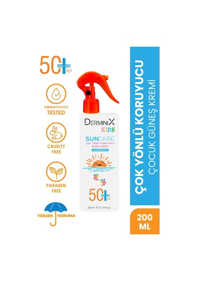 Kids Suya Dayanıklı Çocuk Güneş Kremi Spf50 Uva+uvb 200ml