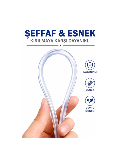 %100 Silikon Hortum 4x8 Mm-iç Çap 4 Mm-dış Çap 8 Mm-3 Metre-gıda Temasına Uygun, Şeffaf, Esnek-akvaryum Hortumu - 909004968