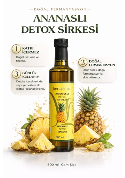 Ananas Detoks Sirkesi Doğal Fermantasyon 500 Ml