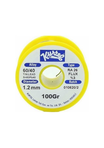 Kurtel Sn60/pb40 Lehim Teli 100 Gr. Makara 1,2 Mm
