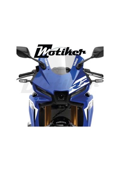 Yamaha Yzf R25 Ön Kafa Beyaz Rr Tasarım Sticker Etiket Modeli